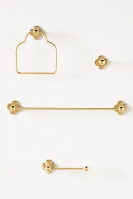 Quinn Clover Bath Hook - Brass product