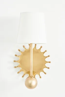 Quinn Sun Brass Shaded Wall Light - Brown by Anthropologie, alternate view