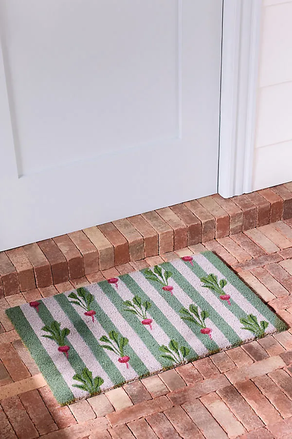 Radishes Striped Coir Printed Doormat product