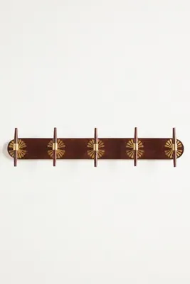Rae Hook Rack - Brown, Acacia Wood product
