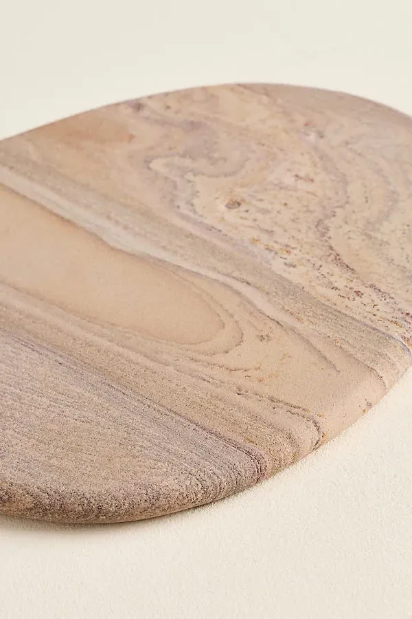 Rainbow Sandstone Pebble Cheese Board - Beige, Sandstone by Anthropologie, alternate view