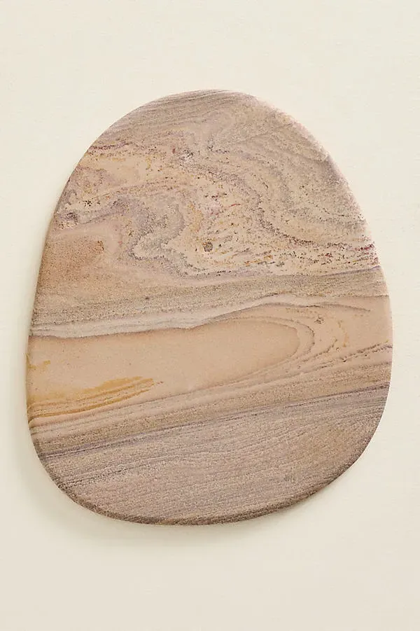 Rainbow Sandstone Pebble Cheese Board - Beige, Sandstone by Anthropologie