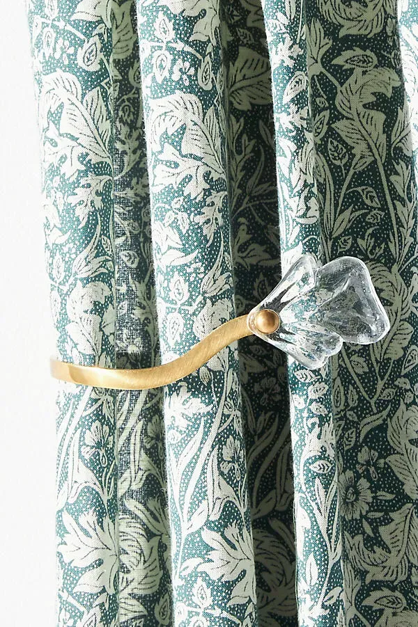 Raisa Glass Curtain Tieback - Brown, Brass product