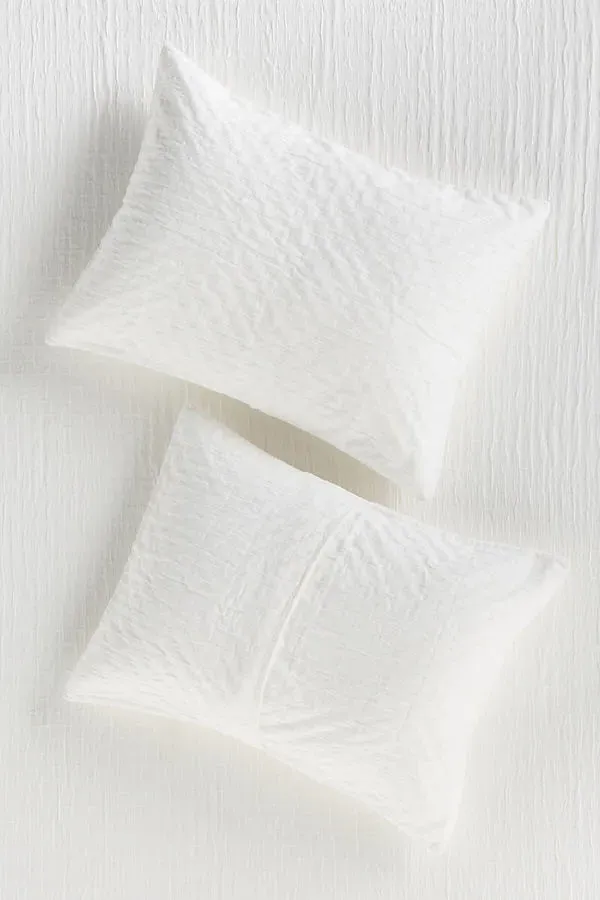 Raleigh Matelasse Pillowcases Set of 2 - White, Cotton product
