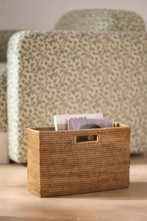 Rattan Slim Magazine Holder - Brown product
