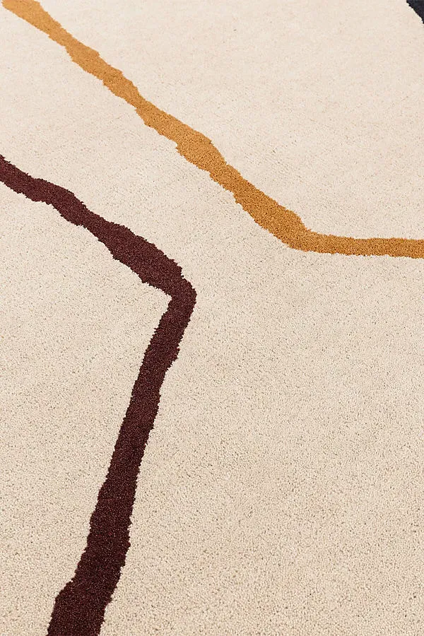 Reef Linear Hand-Tufted Rug - Multicolour, Wool product