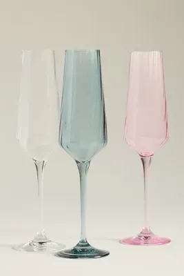 Reflections Flute Glasses Set of 4 - Pink product
