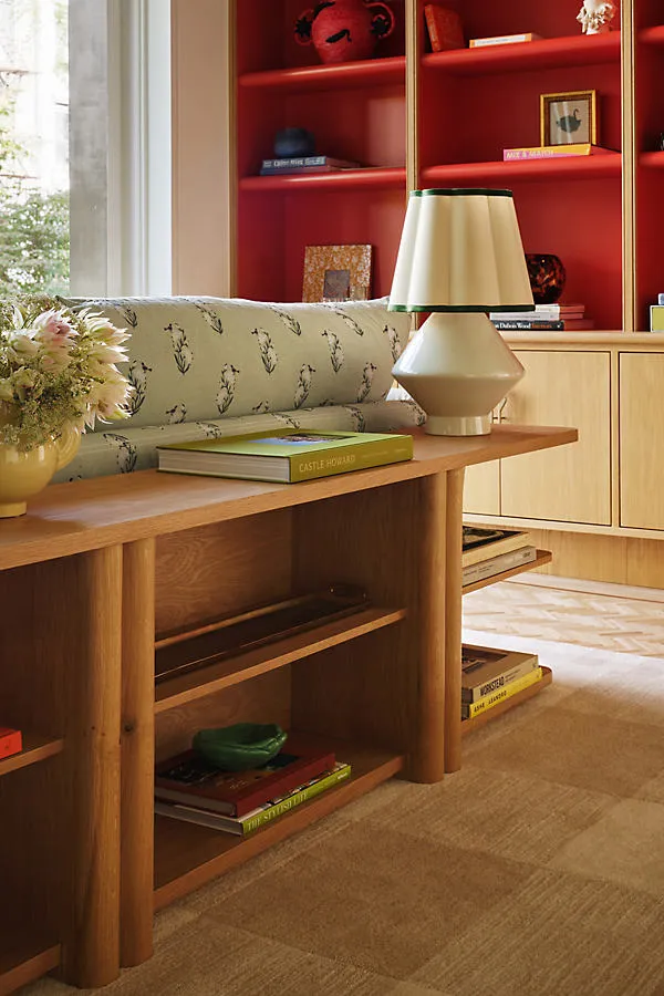 Renata Console Table - Oak Veneer by Anthropologie