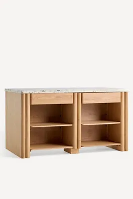 Renata Kitchen Island - Wood, Marble product