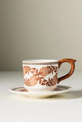 Reverie Espresso Cup & Saucer - Orange, Stoneware product