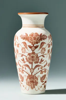Reverie Floral Ceramic Vase - Brown, Stoneware product