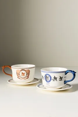 Reverie Stoneware Mug & Saucer - Orange, Stoneware product