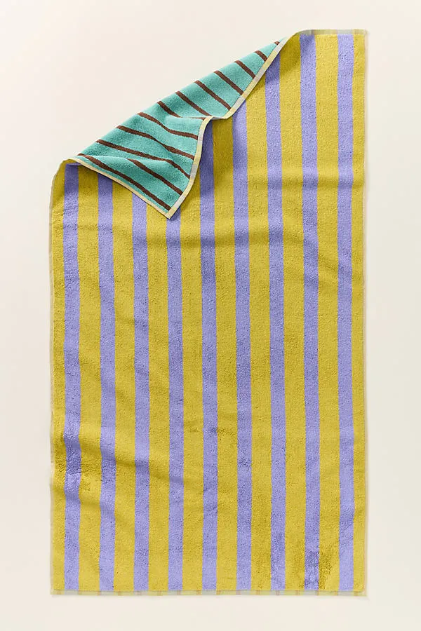 Reversible Stripe Towel Collection - Yellow, Cotton product