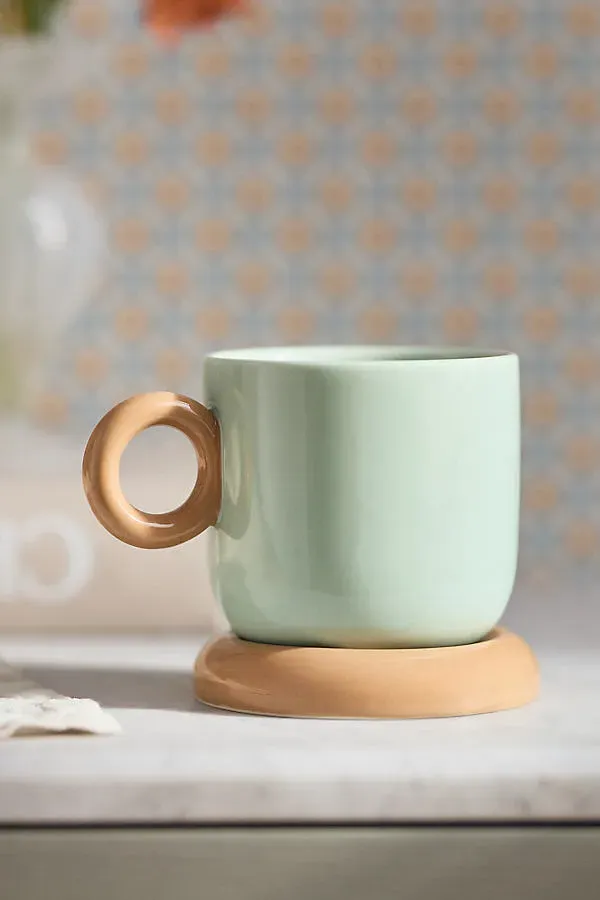 Rika Stoneware Mug - Blue by Anthropologie