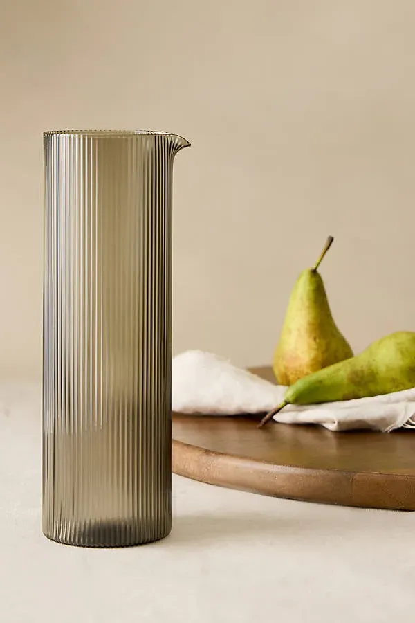 Ripple Glass Water Jug by Anthropologie
