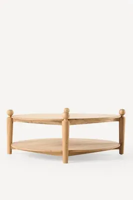Roma Oak Round Coffee Table - Beige product
