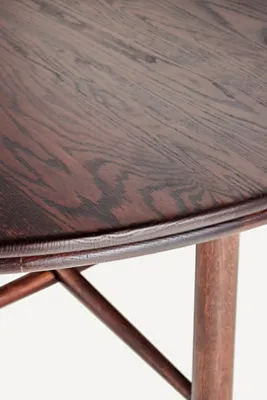 Roma Round Dining Table - Brown, Oak Wood product