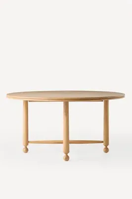 Roma Round Dining Table - White, Oak product