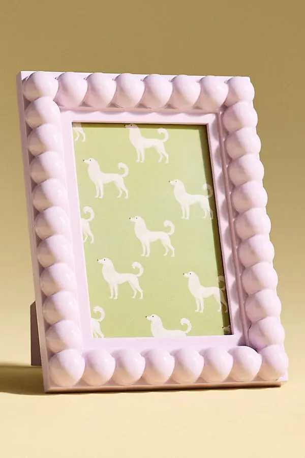 Rory Beaded Wood Photo Frame by Anthropologie