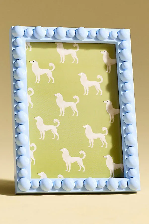 Rory Beaded Wood Photo Frame by Anthropologie