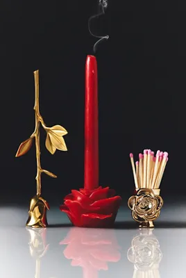 Rose Candle Snuffer - Gold, Brass product