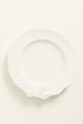 Rose Italian Earthenware Dinner Plates Set of 4 - White product