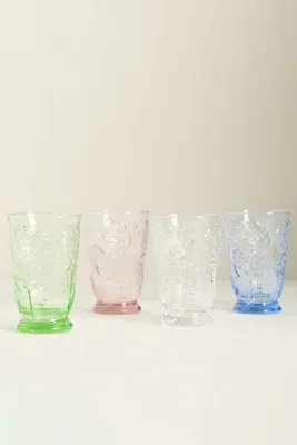 Rosette Juice Glass - Green, Soda Lime Glass product