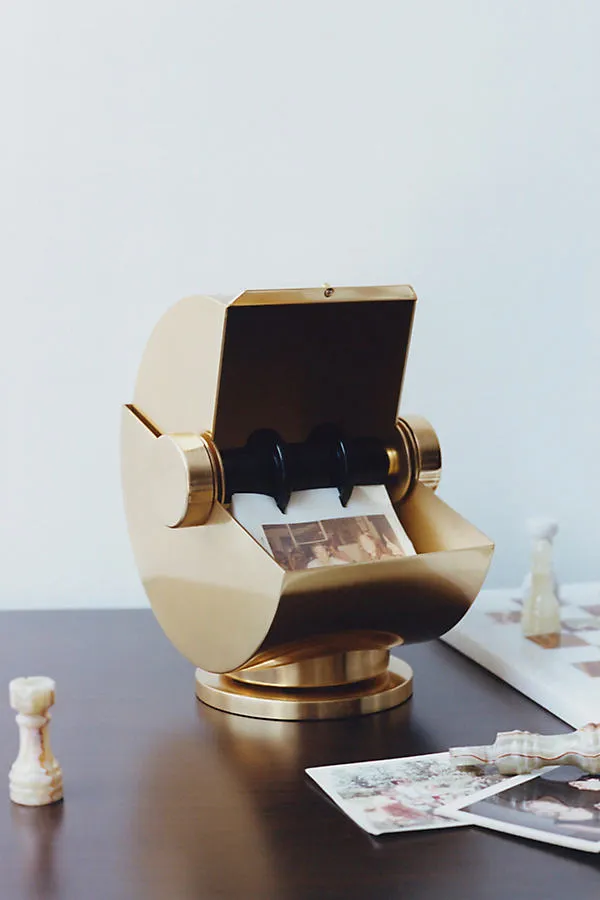 Rotating Photo Album - Gold, Iron by Anthropologie