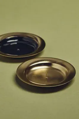 Round Candle Holder Tray - Black, Iron product