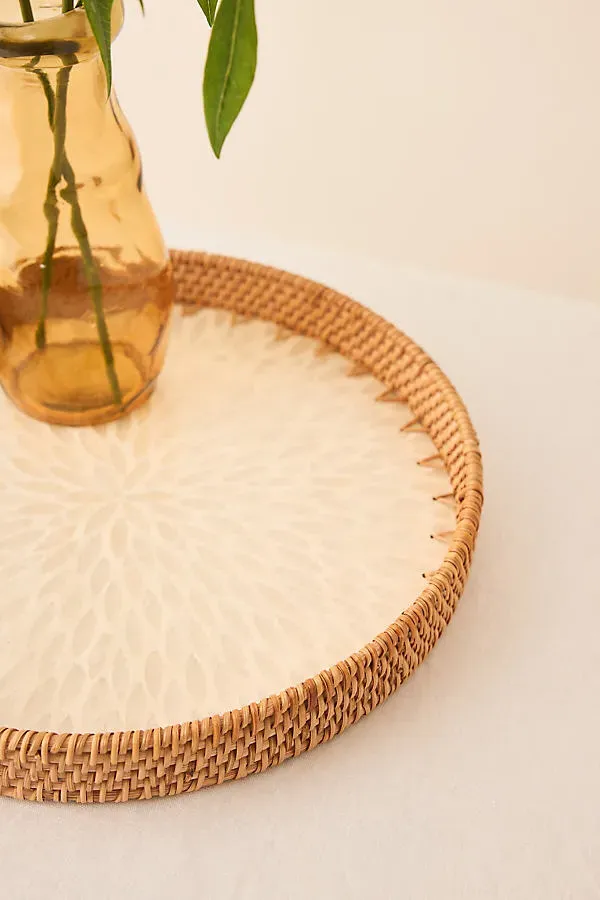 Round Rattan Tray - Lacquered product
