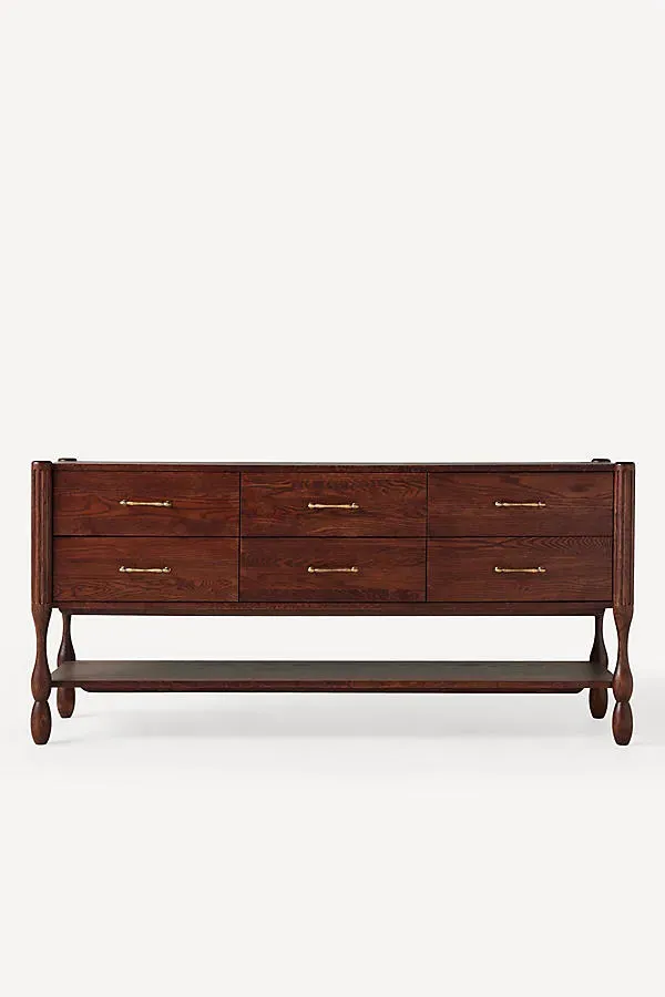 Rowan Six-Drawer Chest of Drawers with Undermount Shelf product