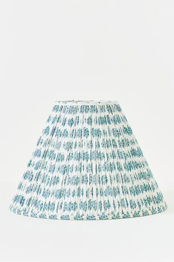 Ruched Empire Printed Lamp Shade 16" - Cotton product