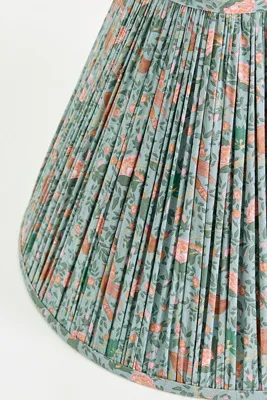 Ruched Empire Printed Lampshade - Blue, Cotton Voile product