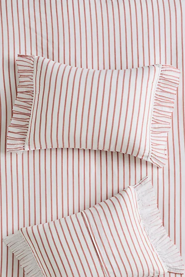 Ruffled Spa Sateen Pillowcase Set of 2 - Cotton product