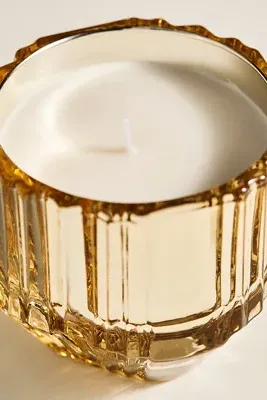 Sabina Woody Palo Santo & Tonka Small Glass Candle - Gold by Anthropologie, alternate view