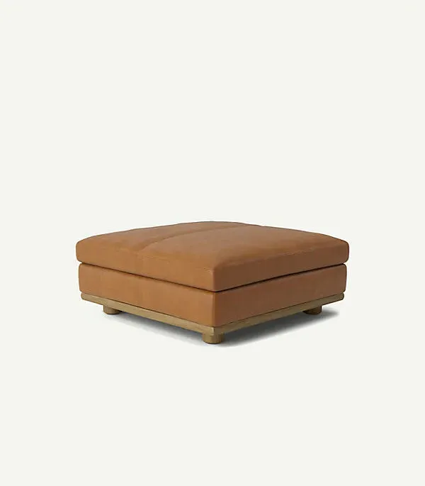 Saguaro Leather Ottoman - Brown product