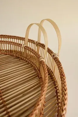 Salle Bamboo Serving Tray Set of 2 - Beige, Bamboo product