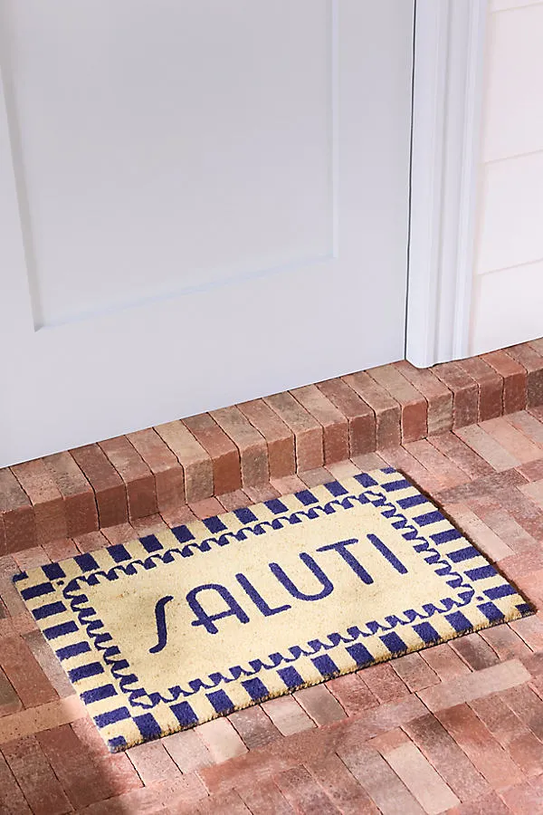 Saluti Geometric Border Printed Coir Doormat product