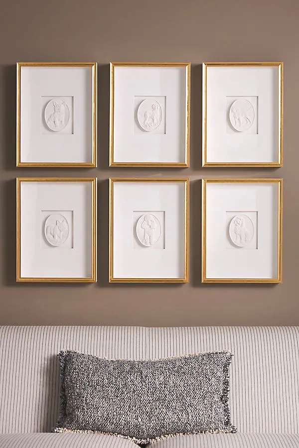Sam Nash Dog Cameo Wall Art - Beige, Linen/Acrylic product