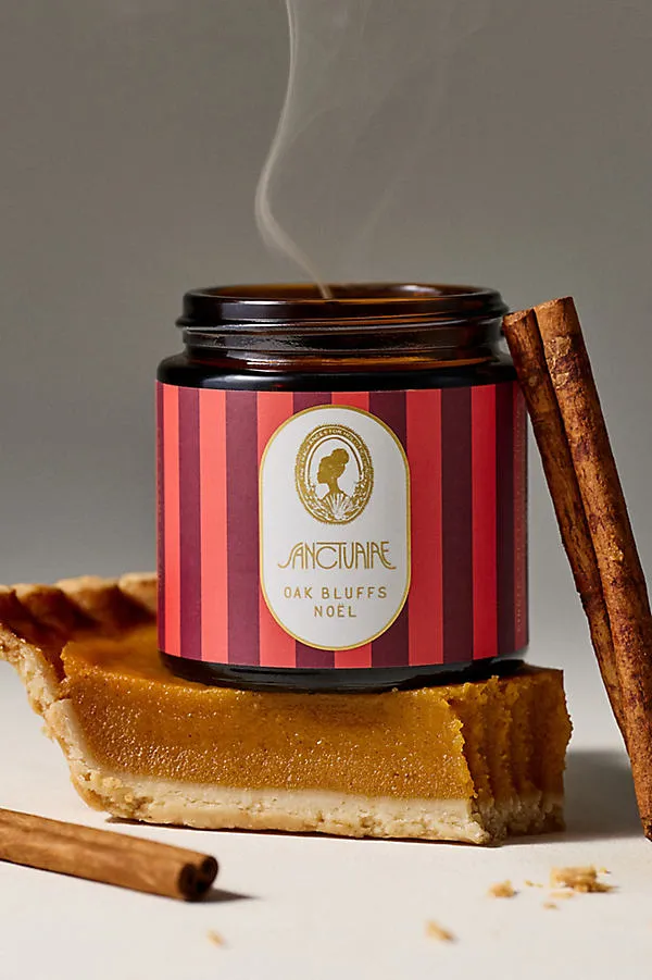 Sanctuaire Gourmand Oak Bluffs Noel Glass Candle - Red by Anthropologie