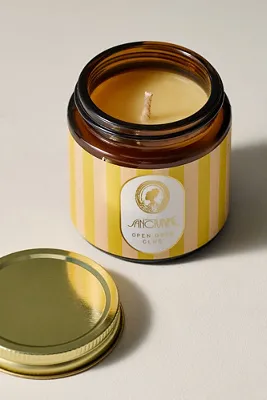 Sanctuaire Open Door Club Glass Candle - Yellow, Cotton by Anthropologie, alternate view