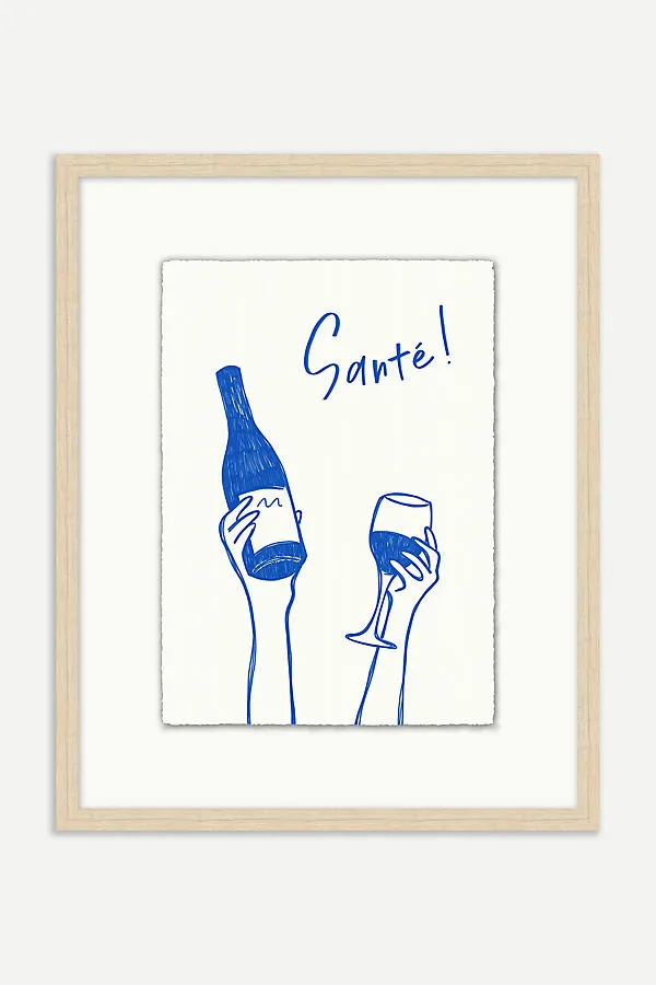 Sante! Wall Art - Blue, Matte Paper product