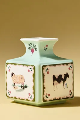 Sauvie Cottage Square Vase - Blue, Stoneware alternate view