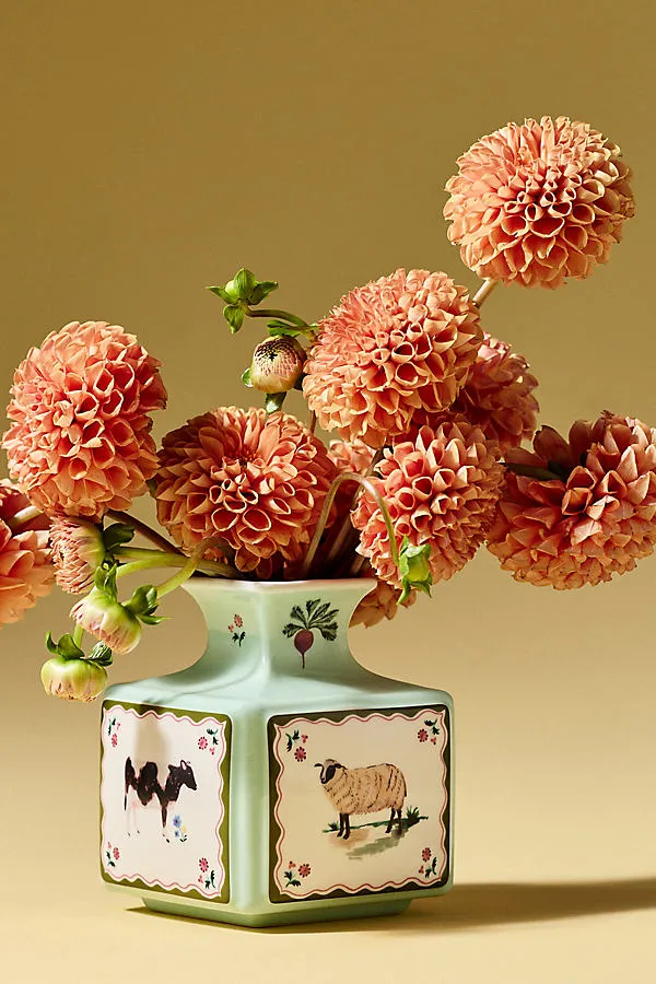 Sauvie Cottage Square Vase - Blue, Stoneware product