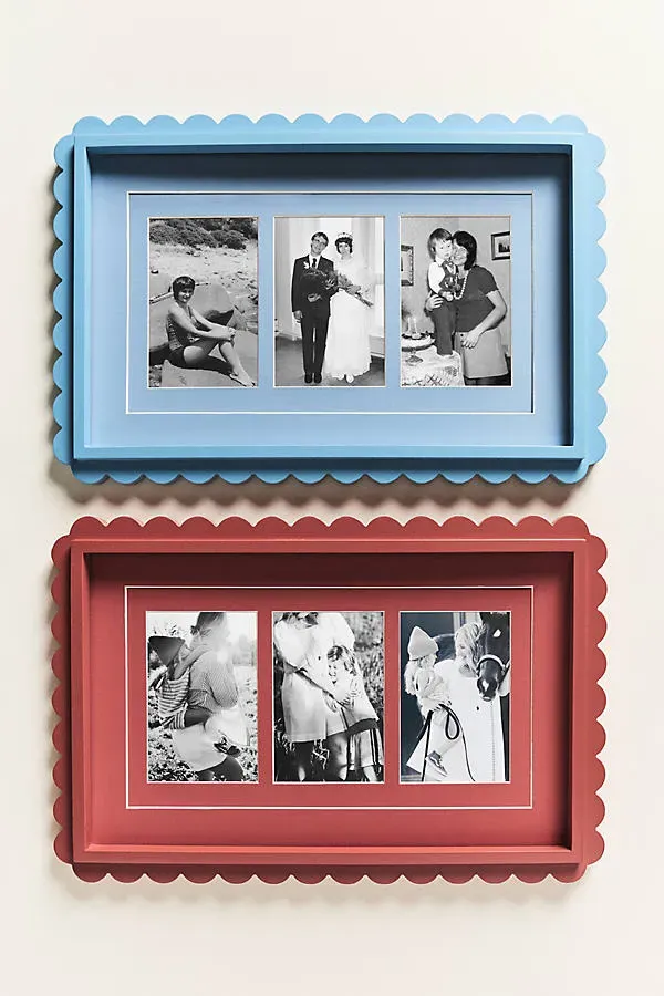 Scallop Fish Photo Frame - Red, Engineered Hardwood product