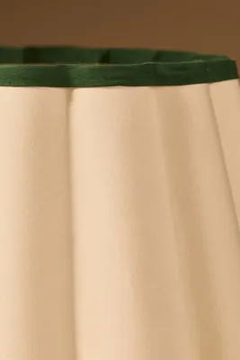 Scalloped Empire Lampshade 16" - Green, Cotton by Anthropologie, image 2