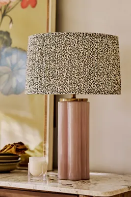 Scalloped Glass Lamp Base - Pink product