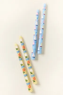 Scandi Taper Candles Set of 2 - Blue product