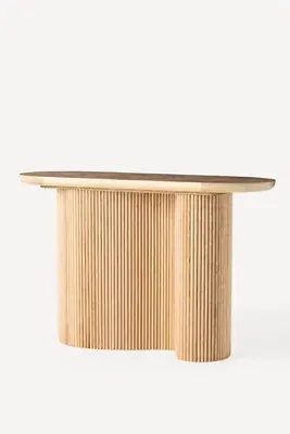Scout Fluted Console Table - Burl Wood product