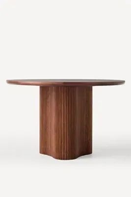 Scout Round Pedestal Dining Table - Brown, Burl Wood product